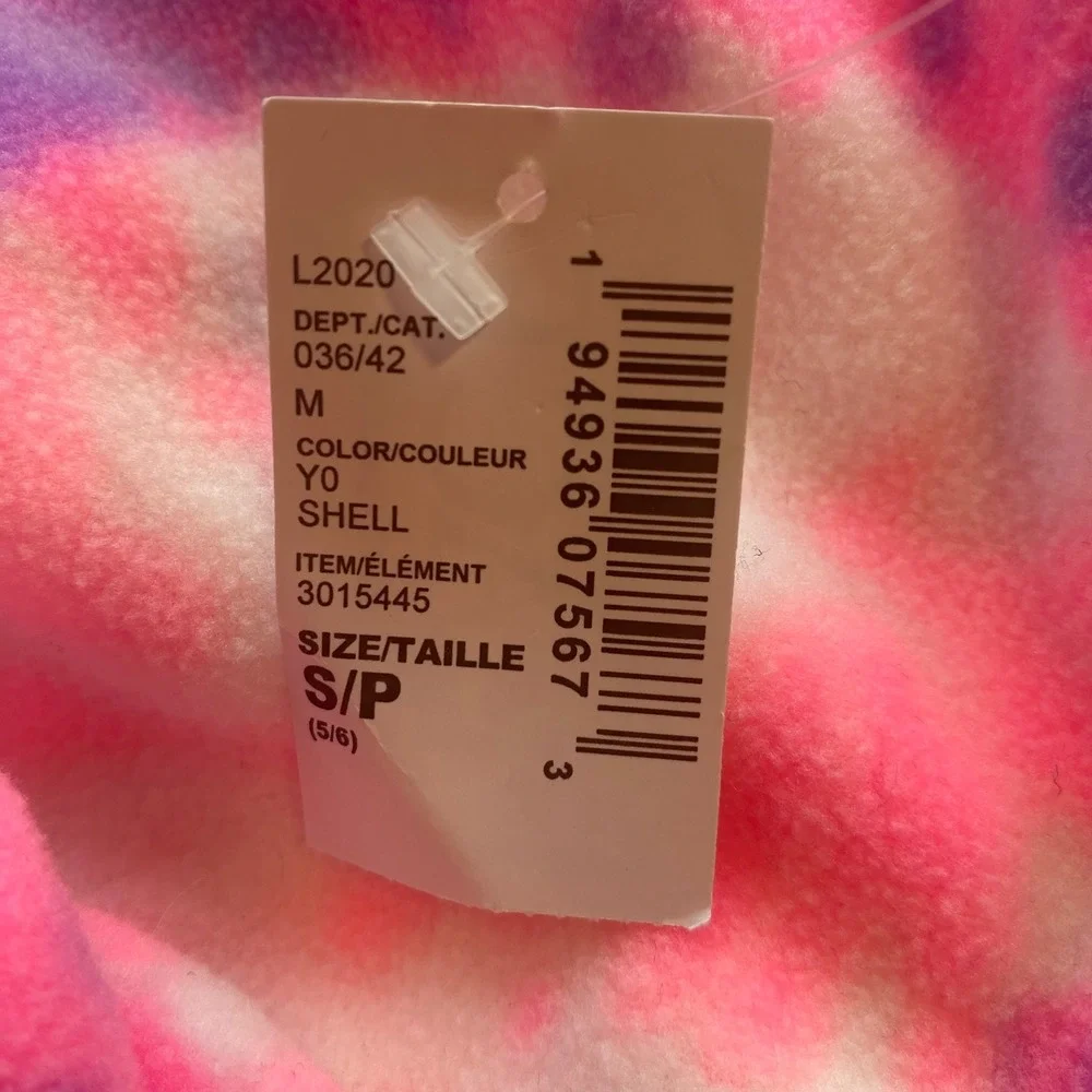 The Childrens Place Girls PinkPurple TieDye Fleece Quarter Zip Pullover Size 5/6